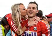 9 July 2017; Christopher Joyce of Cork is congratulated by his girlfriend Shannen Forde after the Munster GAA Hurling Senior Championship Final match between Clare and Cork at Semple Stadium in Thurles, Co Tipperary. Photo by Piaras Ó Mídheach/Sportsfile