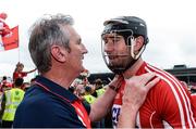 9 July 2017; Cork manager Kieran Kingston with Mark Ellis after the Munster GAA Hurling Senior Championship Final match between Clare and Cork at Semple Stadium in Thurles, Co Tipperary. Photo by Piaras Ó Mídheach/Sportsfile