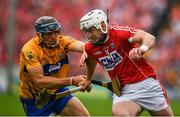 9 July 2017; Patrick Horgan of Cork is tackled by David McInerney of Clare during the Munster GAA Hurling Senior Championship Final match between Clare and Cork at Semple Stadium in Thurles, Co Tipperary. Photo by Brendan Moran/Sportsfile