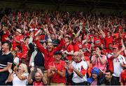 9 July 2017; Cork supporters celebrate a last minute score during the Munster GAA Hurling Senior Championship Final match between Clare and Cork at Semple Stadium in Thurles, Co Tipperary. Photo by Ray McManus/Sportsfile