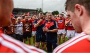 9 July 2017; Cork manager Kieran Kingston with his players in a huddle after the Munster GAA Hurling Senior Championship Final match between Clare and Cork at Semple Stadium in Thurles, Co Tipperary. Photo by Piaras Ó Mídheach/Sportsfile