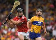 9 July 2017; Colm Spillane of Cork in action against John Conlon of Clare during the Munster GAA Hurling Senior Championship Final match between Clare and Cork at Semple Stadium in Thurles, Co Tipperary. Photo by Brendan Moran/Sportsfile