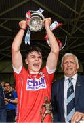 9 July 2017; Cork captain Sean O'Leary Hayes with the cup after the Electric Ireland Munster GAA Hurling Minor Championship Final match between Cork and Clare at Semple Stadium in Thurles, Co Tipperary. Photo by Ray McManus/Sportsfile