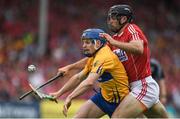 9 July 2017; Podge Collins of Clare is tackled by Christopher Joyce of Cork during the Munster GAA Hurling Senior Championship Final match between Clare and Cork at Semple Stadium in Thurles, Co Tipperary. Photo by Brendan Moran/Sportsfile