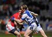 10 March 2012; Donncha O'Connor, Cork, in action against Peter O'Leary, 4, and Kieran Lillis, Laois. Allianz Football League, Division 1, Round 4, Laois v Cork, O'Moore Park, Portlaoise, Co. Laois. Picture credit: Ray McManus / SPORTSFILE