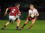 10 March 2012; Owen Mulligan, Tyrone, in action against Michael Curley, Westmeath. Allianz Football League, Division 2, Round 4, Tyrone v Westmeath, Healy Park, Omagh, Co. Tyrone. Picture credit: Oliver McVeigh / SPORTSFILE