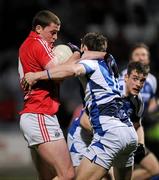 10 March 2012; Fintan Goold, Cork, in action against Colm Begley, Laois. Allianz Football League, Division 1, Round 4, Laois v Cork, O'Moore Park, Portlaoise, Co. Laois. Picture credit: Ray McManus / SPORTSFILE