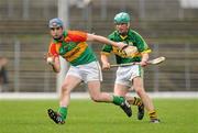 11 March 2012; Paudie Kehoe, Carlow, in action against Ally O'Conor, Kerry. Allianz Hurling League Division 2A, Round 2, Kerry v Carlow, Fitzgerald Stadium, Killarney, Co. Kerry. Picture credit: Diarmuid Greene / SPORTSFILE