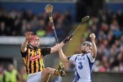11 March 2012; Jamie Nagle, Waterford, in action against Eoin Larkin, Kilkenny. Allianz Hurling League Division 1A, Round 2, Waterford v Kilkenny, Walsh Park, Co. Waterford. Picture credit: David Maher / SPORTSFILE