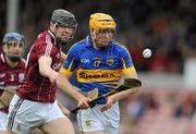 11 March 2012; Pa Bourke, Tipperary, in action against Paul Gordon, Galway. Allianz Hurling League Division 1A, Round 2, Tipperary v Galway, Semple Stadium, Thurles, Co. Tipperary. Picture credit: Brian Lawless / SPORTSFILE