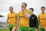11 March 2012; Donegal players, lead by Colm McFadden, leave the pitch after defeat to Kerry. Allianz Football League Division 1, Round 4, Kerry v Donegal, Fitzgerald Stadium, Killarney, Co. Kerry. Picture credit: Diarmuid Greene / SPORTSFILE
