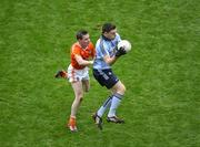 11 March 2012; Paddy Andrews, Dublin, in action against Andy Mallon, Armagh. Allianz Football League Division 1, Round 4, Dublin v Armagh, Croke Park, Dublin. Picture credit: Daire Brennan / SPORTSFILE