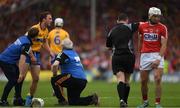 9 July 2017; Patrick Horgan of Cork walks away after been shown a yellow card by Referee Fergal Horgan during the Munster GAA Hurling Senior Championship Final match between Clare and Cork at Semple Stadium in Thurles, Co Tipperary. Photo by Ray McManus/Sportsfile