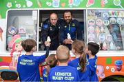 11 July 2017; Richardt Strauss, left, and Isa Nacewa serve ice cream to young players during the Bank of Ireland Leinster Rugby Summer Camp at Balbriggan RFC in Dublin. Photo by Eóin Noonan/Sportsfile