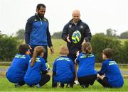 11 July 2017; Isa Nacewa and Richardt Strauss with young players during the Bank of Ireland Leinster Rugby Summer Camp at Balbriggan RFC in Dublin. Photo by Eóin Noonan/Sportsfile