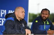 11 July 2017; Richardt Strauss, left, and Isa Nacewa speaking to young players during the Bank of Ireland Leinster Rugby Summer Camp at Balbriggan RFC in Dublin. Photo by Eóin Noonan/Sportsfile
