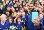 11 July 2017; Isa Nacewa poses for a selfie with young players during the Bank of Ireland Leinster Rugby Summer Camp at Balbriggan RFC in Dublin. Photo by Eóin Noonan/Sportsfile