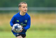 11 July 2017; Matthew Jackson, age 9, from Rush, Co. Dublin, in action during the Bank of Ireland Leinster Rugby Summer Camp at Balbriggan RFC in Dublin. Photo by Eóin Noonan/Sportsfile