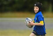 11 July 2017; Toby Smith, age 9, from Swords, Dublin, in action during the Bank of Ireland Leinster Rugby Summer Camp at Balbriggan RFC in Dublin. Photo by Eóin Noonan/Sportsfile