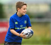11 July 2017; Samuel Jackson, age 9, from Balbriggan Co. Dublin in action during the Bank of Ireland Leinster Rugby Summer Camp at Balbriggan RFC in Dublin. Photo by Eóin Noonan/Sportsfile