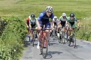 12 July 2017; Eoghan McLoughlin of Connacht Team leads the peloton on the category one climb of Castle Hill during Stage 2 of the Scott Junior Tour 2017 at Doonagore, Co. Clare. Photo by Stephen McMahon/Sportsfile