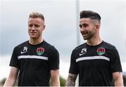 13 July 2017; Kevin O'Connor, left, and Sean Maguire of Cork City ahead of the UEFA Europa League Second Qualifying Round First Leg match between Cork City and AEK Larnaca at Turner's Cross in Cork. Photo by Eóin Noonan/Sportsfile