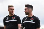 13 July 2017; Kevin O'Connor, left, and Sean Maguire of Cork City ahead of the UEFA Europa League Second Qualifying Round First Leg match between Cork City and AEK Larnaca at Turner's Cross in Cork. Photo by Eóin Noonan/Sportsfile