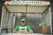 13 July 2017; Shamrock Rovers programme seller Martin Genochekey before the start of the UEFA Europa League Second Qualifying Round First Leg match between Shamrock Rovers and Mlada Boleslav at Tallaght Stadium in Tallaght, Co Dublin. Photo by David Maher/Sportsfile