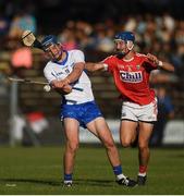 13 July 2017; Patrick Curran of Waterford in action against Paul Leopold of Cork during the Bord Gais Energy Munster GAA Hurling Under 21 Championship Semi-Final match between Waterford and Cork at Walsh Park in Waterford. Photo by Ray McManus/Sportsfile
