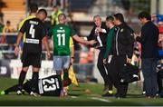 13 July 2017; Cork City manager John Caulfield reacts to a referees decision during the UEFA Europa League Second Qualifying Round First Leg match between Cork City and AEK Larnaca at Turner's Cross in Cork. Photo by Eóin Noonan/Sportsfile