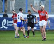 13 July 2017; Declan Dalton of Cork celebrates after scoring his side's second goal of the game during the Bord Gais Energy Munster GAA Hurling Under 21 Championship Semi-Final match between Waterford and Cork at Walsh Park in Waterford. Photo by Seb Daly/Sportsfile