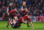 3 November 2017; Alex Wootton of Munster is tackled by Adam Warren of Dragons during the Guinness PRO14 Round 8 match between Munster and Dragons at Irish Independent Park in Cork. Photo by Eóin Noonan/Sportsfile