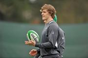 12 March 2012; Ireland's Andrew Trimble, looks on during squad training ahead of their side's RBS Six Nations Rugby Championship game against England on Saturday. Ireland Rugby Squad Training, Carton House, Maynooth, Co. Kildare. Picture credit: Barry Cregg / SPORTSFILE