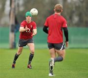 12 March 2012; Ireland's Jonathan Sexton passes the ball to team-mate Luke Fitzgerald during squad training ahead of their side's RBS Six Nations Rugby Championship game against England on Saturday. Ireland Rugby Squad Training, Carton House, Maynooth, Co. Kildare. Picture credit: Barry Cregg / SPORTSFILE