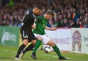 13 July 2017; Richie Sadlier of Cork City in action against Joan Truyols of AEK Larnaca during the UEFA Europa League Second Qualifying Round First Leg match between Cork City and AEK Larnaca at Turner's Cross in Cork. Photo by Eóin Noonan/Sportsfile
