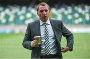 14 July 2017; Glasgow Celtic manager Brendan Rodgers ahead of the UEFA Champions League Second Qualifying Round First Leg match between Linfield and Glasgow Celtic at the National Football Stadium in Windsor Park, Belfast. Photo by David Fitzgerald/Sportsfile