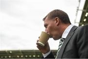 14 July 2017; Glasgow Celtic manager Brendan Rodgers ahead of the UEFA Champions League Second Qualifying Round First Leg match between Linfield and Glasgow Celtic at the National Football Stadium in Windsor Park, Belfast. Photo by David Fitzgerald/Sportsfile