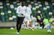 14 July 2017; Moussa Dembele of Celtic ahead of the UEFA Champions League Second Qualifying Round First Leg match between Linfield and Glasgow Celtic at the National Football Stadium in Windsor Park, Belfast. Photo by David Fitzgerald/Sportsfile