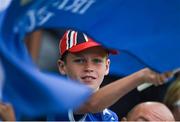 14 July 2017; Linfield supporter Dylan Moore, aged 11, ahead of the UEFA Champions League Second Qualifying Round First Leg match between Linfield and Glasgow Celtic at the National Football Stadium in Windsor Park, Belfast. Photo by David Fitzgerald/Sportsfile