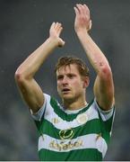 14 July 2017; Stuart Armstrong of Celtic applauds the supporters following his side's victory after the UEFA Champions League Second Qualifying Round First Leg match between Linfield and Glasgow Celtic at the National Football Stadium in Windsor Park, Belfast. Photo by David Fitzgerald/Sportsfile