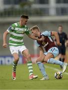 14 July 2017; Charlie Taylor of Burnley in action against Sean Boyd of Shamrock Rovers XI during the Friendly match between Shamrock Rovers XI and Burnley at Tallaght Stadium in Tallaght, Co Dublin. Photo by Piaras Ó Mídheach/Sportsfile
