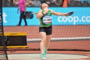 15 July 2017; Niamh McCarthy of Ireland in action during the Women's Discus Throw F41 during the 2017 Para Athletics World Championships at the Olympic Stadium in London. Photo by Luc Percival/Sportsfile