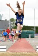 15 July 2017; Lucy Brennan of St.Peter's A.C., Co. Armagh competing in the U12 Girl's Long Jump event during the AAI Juvenile B Championships & Juvenile Relays in Tullamore, Co Offaly. Photo by Barry Cregg/Sportsfile