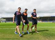 15 July 2017; Armagh players, from left, Rory Grugan, Jamie Clarke and Stefan Campbell leave the field after a pre match walk about before the GAA Football All-Ireland Senior Championship Round 3B match between Tipperary and Armagh at Semple Stadium in Thurles, Co Tipperary. Photo by Ray McManus/Sportsfile