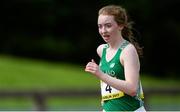 15 July 2017; Maria Flynn of St Mary's College, Naas, Co Kildare, representing Ireland, on her way to claiming second in the Girls 3km Walk event during the SIAB T&F Championships at Morton Stadium in Santry, Co. Dublin. Photo by Piaras Ó Mídheach/Sportsfile
