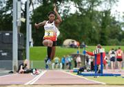 15 July 2017; Jazz Sears of Lea Manor High, Bedfordshire, representing England, eventual winner of the Girls Triple Jump event during the SIAB T&F Championships at Morton Stadium in Santry, Co. Dublin. Photo by Piaras Ó Mídheach/Sportsfile