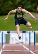 15 July 2017; Ciarán Carthy of St Michael's College, Dublin, representing Ireland on his way to claiming third in the Boys 400m hurdles event during the SIAB T&F Championships at Morton Stadium in Santry, Co. Dublin. Photo by Piaras Ó Mídheach/Sportsfile