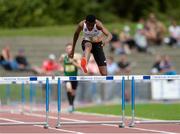 15 July 2017; Karl Johnson of William Edwards Essex, representing England, on his way to claiming second in the Boys 400m hurdles event during the SIAB T&F Championships at Morton Stadium in Santry, Co. Dublin. Photo by Piaras Ó Mídheach/Sportsfile