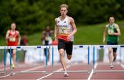 15 July 2017; Ben Lloyd of Dame Alice Owens, Herts, representing England, on his way to winning the Boys 400m hurdles event during the SIAB T&F Championships at Morton Stadium in Santry, Co. Dublin. Photo by Piaras Ó Mídheach/Sportsfile