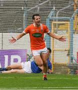 15 July 2017; Jamie Clarke of Armagh celebrates scoring a goal in the 70th minute of the GAA Football All-Ireland Senior Championship Round 3B match between Tipperary and Armagh at Semple Stadium in Thurles, Co Tipperary. Photo by Ray McManus/Sportsfile